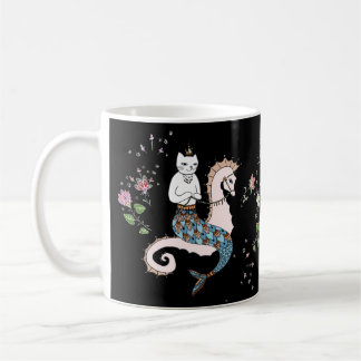 Caneca De Café Gato de viagem da sereia