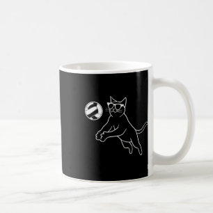 Caneca De Café Gato de Voleibol Vestido