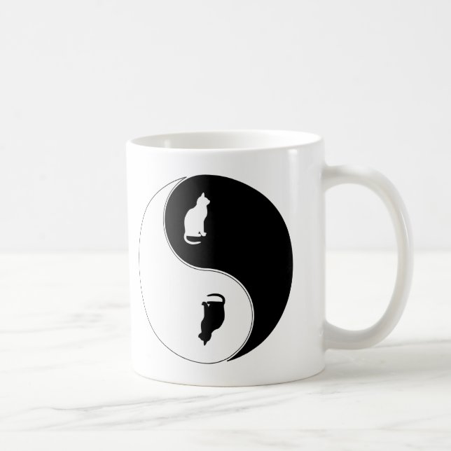 Caneca De Café Gato de Yin Yang (Direita)