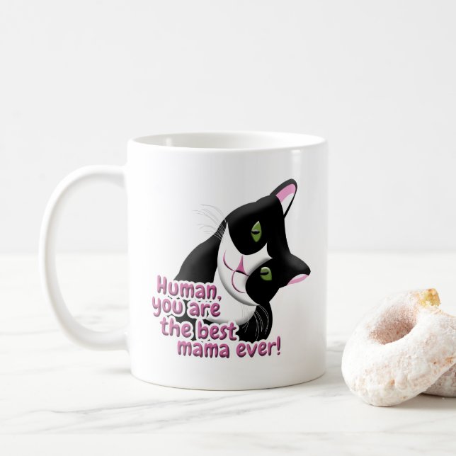 Caneca De Café Gato dia de as mães (Com Donut)