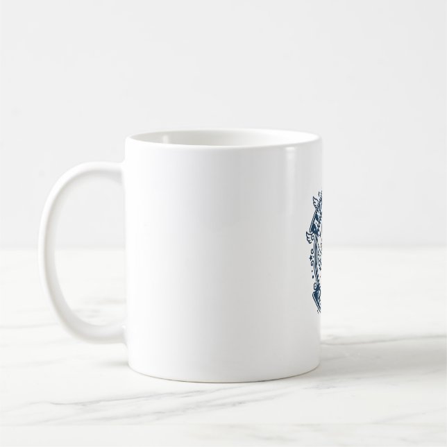 Caneca De Café Gato Diabo Anjo Presente para Mãe de Gato - Gato D (Esquerda)