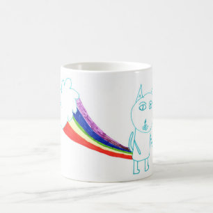 Caneca De Café Gato do arco-íris de Walter