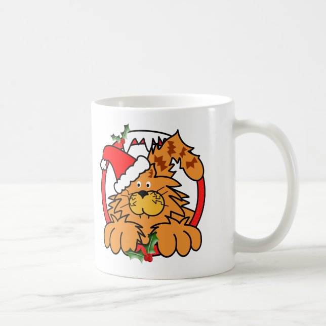 Caneca De Café Gato do doce de fruta no Natal (Direita)