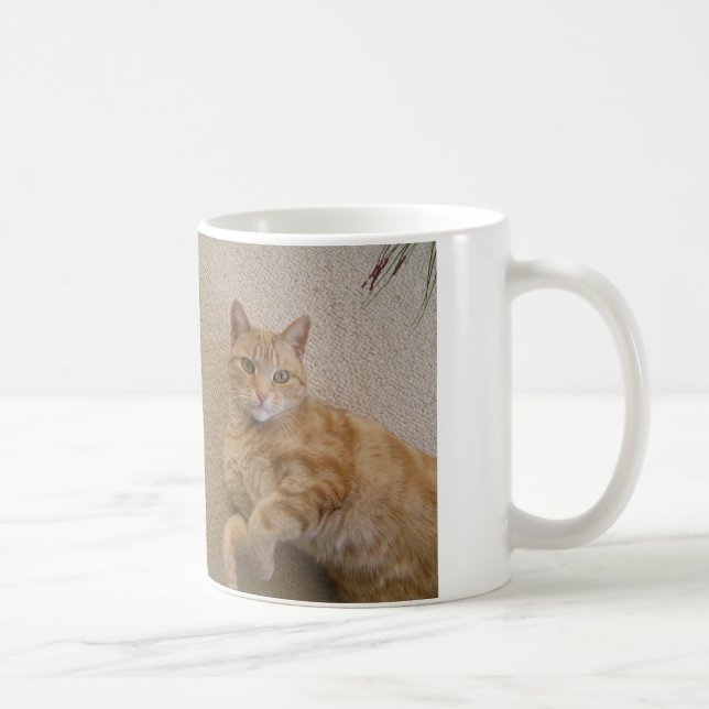 Caneca De Café Gato do gengibre - é uma vida de Purrfect (Direita)