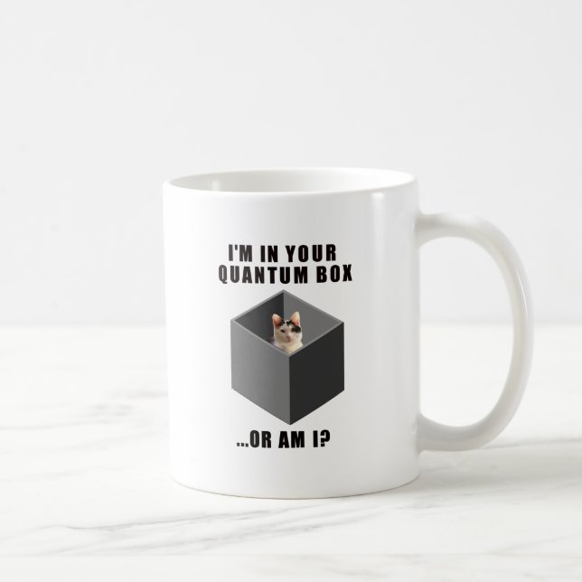 Caneca De Café Gato do quantum (Direita)