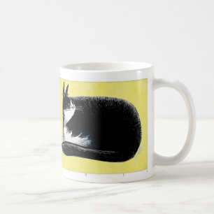 Caneca De Café Gato do smoking - amarelo