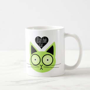 Caneca De Café Gato do zombi