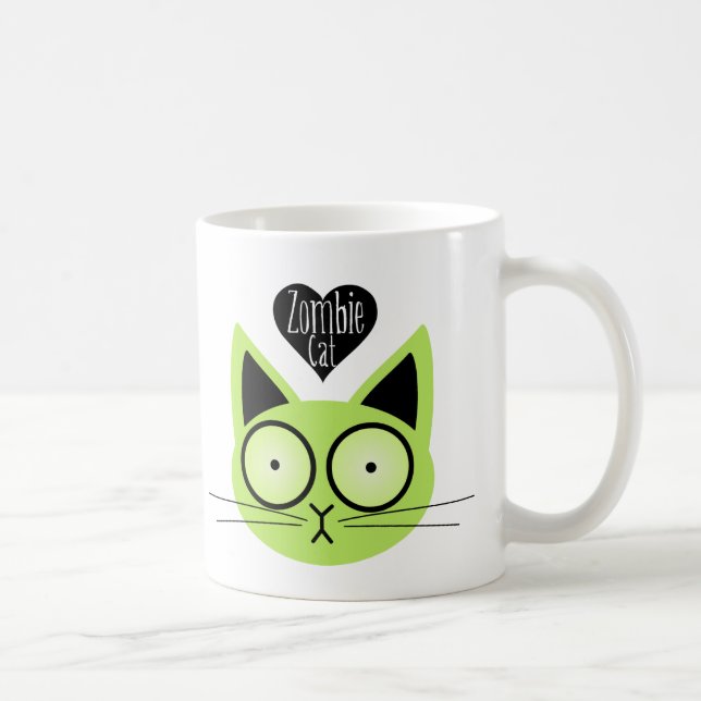 Caneca De Café Gato do zombi (Direita)