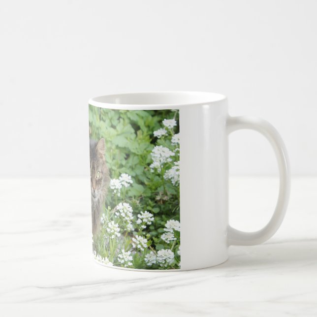 Caneca De Café Gato Doméstico de Cabelo Longo (Direita)