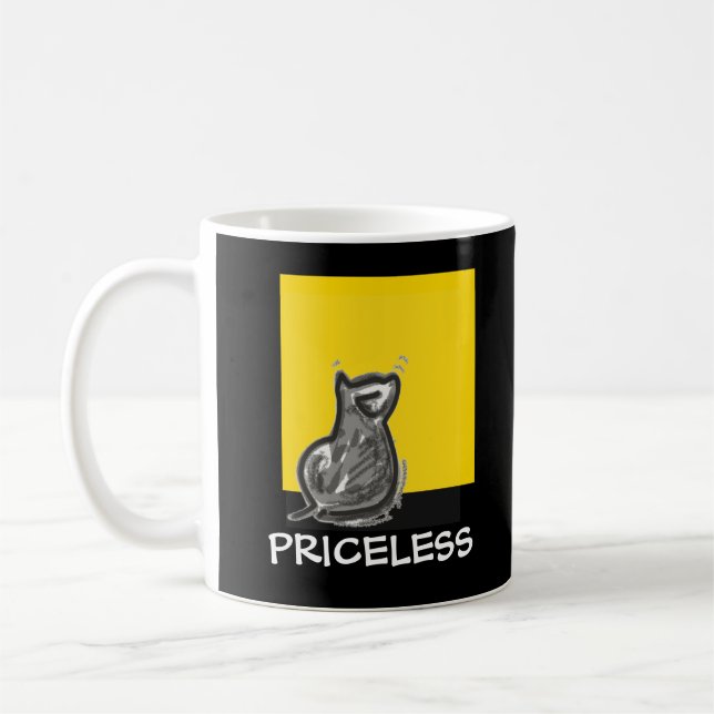 Caneca De Café Gato Doodle (Esquerda)