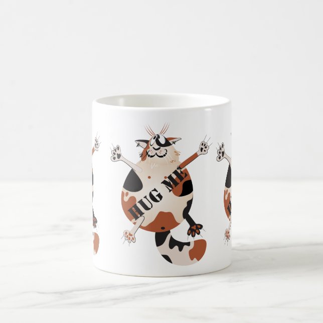 Caneca De Café Gato dos desperdícios (Centro)