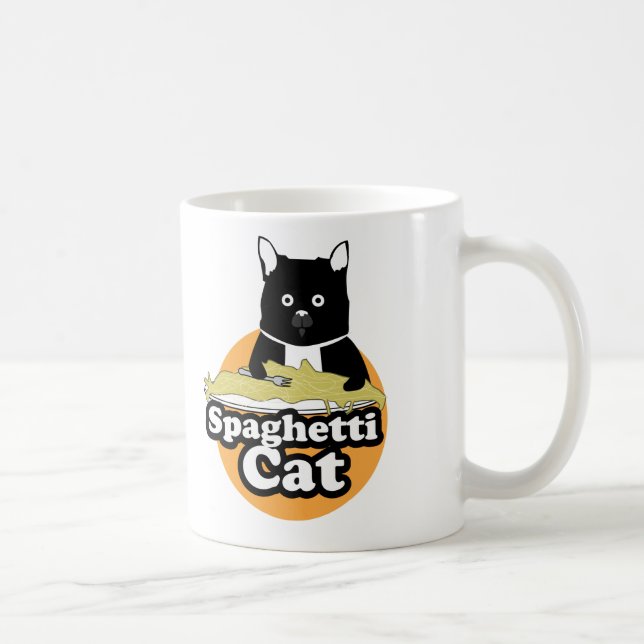 Caneca De Café Gato dos espaguetes (Direita)