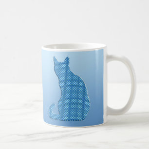 Caneca De Café Gato Dotty - máscaras do azul