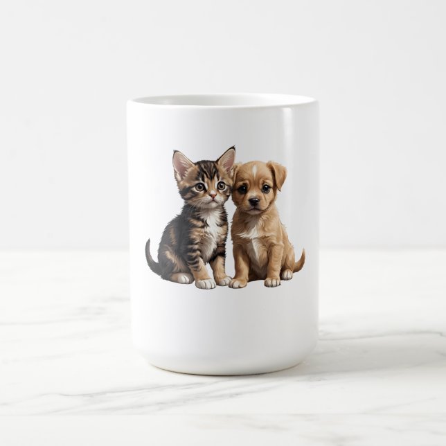 Caneca De Café Gato e cachorrinho (Centro)