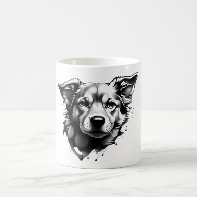 Caneca De Café Gato e Desenhador de Cachorros (Centro)
