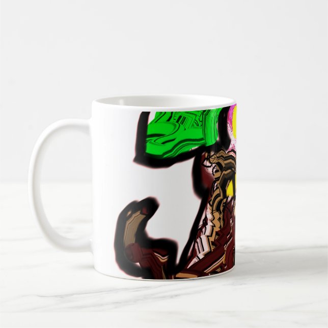 Caneca De Café Gato e flores (Esquerda)