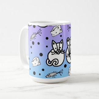 Caneca De Café Gato e Rato são Amigos Mug