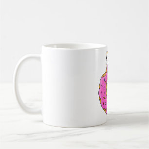 Caneca De Café Gato e Rosquinha