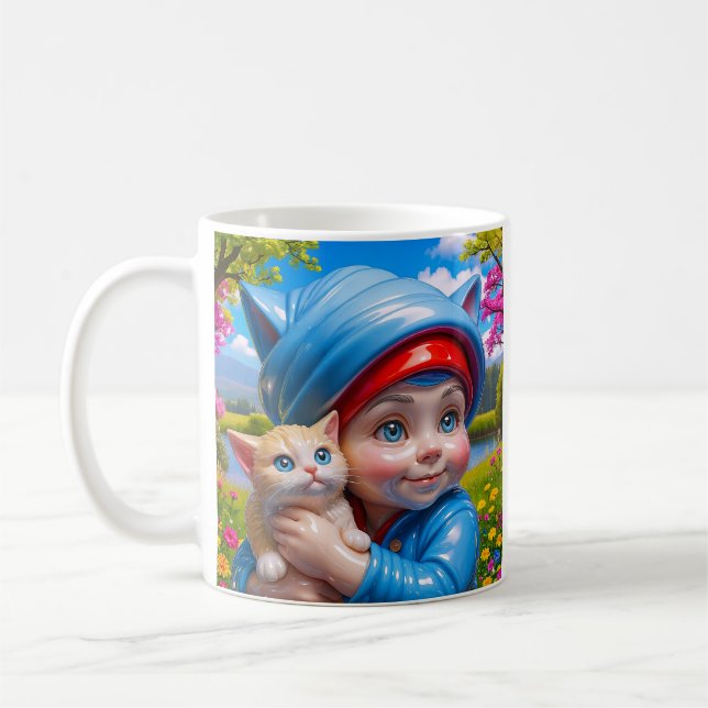 Caneca De Café Gato Elfo Caprichoso  (Esquerda)