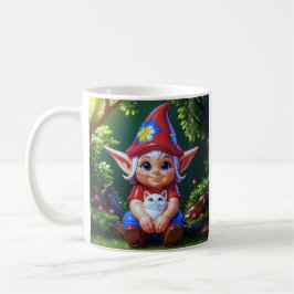 Caneca De Café Gato Elfo da Floresta