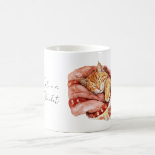 Caneca De Café Gato em Cobertor Floral