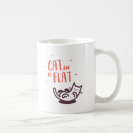 Caneca De Café Gato em um plano