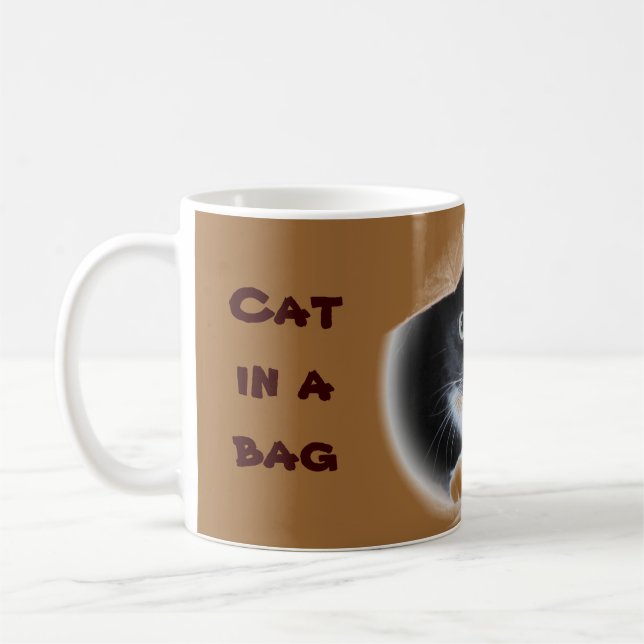 Caneca De Café Gato em um saco (Esquerda)