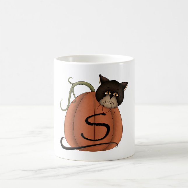 Caneca De Café Gato Em Uma Abóbora (Criador carregado)