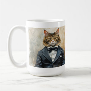 Caneca De Café Gato em uma roupa