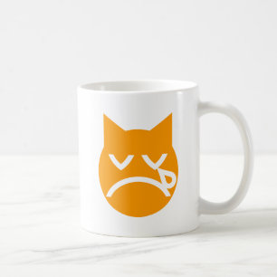 Caneca De Café Gato Emoji Chorando