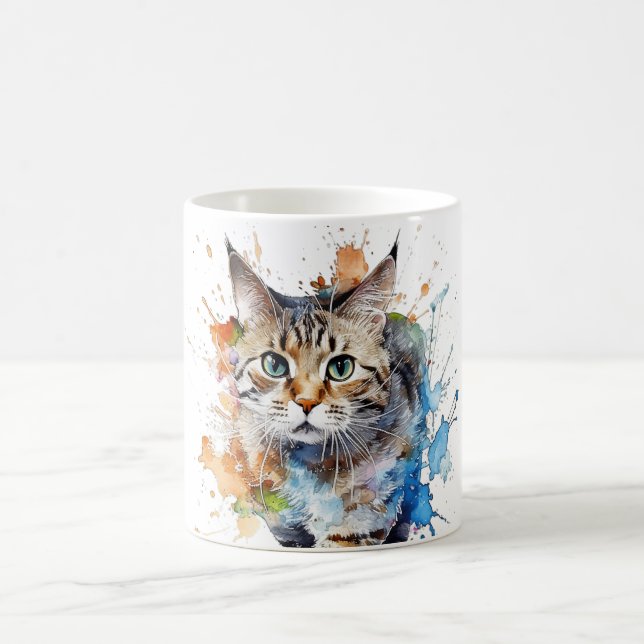 Caneca De Café Gato en movimiento: belleza y gracia (Centro)