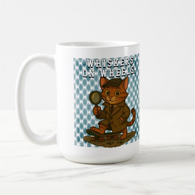Caneca De Café gato engraçado (Esquerda)