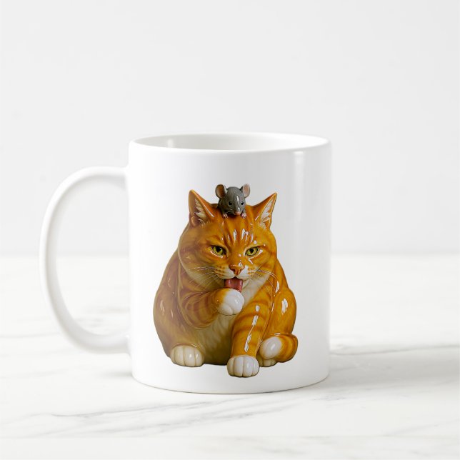 Caneca De Café Gato Engraçado   (Esquerda)