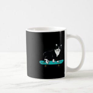 Caneca De Café Gato Engraçado Andando de Skate