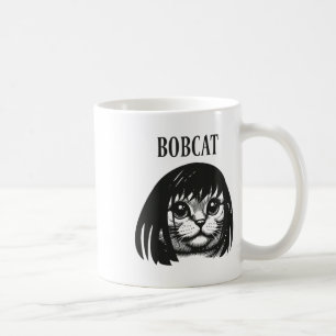 Caneca De Café Gato Engraçado Bob Hairstyle Bobcat Gats Humorous