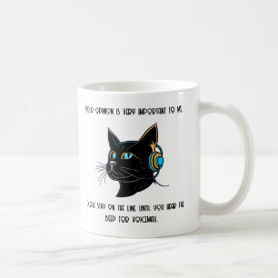 Caneca De Café Gato Engraçado Café Mug Sarcástico Gabinete Dotado