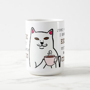Caneca De Café Gato engraçado com copa de café e cãibras