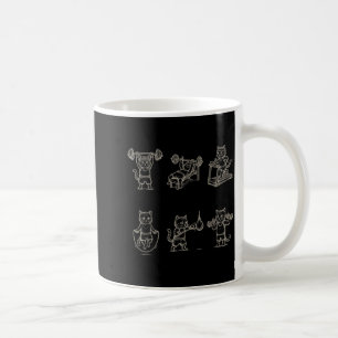Caneca De Café Gato engraçado de academia gráfico musculação leva