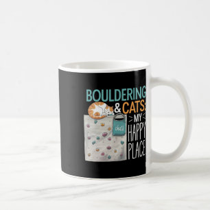 Caneca De Café Gato Engraçado de Bouldering – Escalada em Rocha e