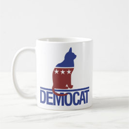 Caneca De Café Gato engraçado democratizado