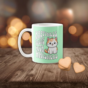 Caneca De Café Gato engraçado dizendo coisas fofas de hortelã