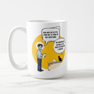 Caneca De Café Gato Engraçado do Escritório Humor Avaliação de De