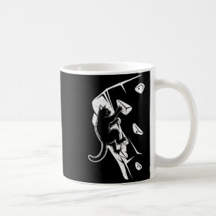 Caneca De Café Gato engraçado escalando rocha gato de escalada
