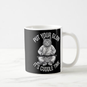 Caneca De Café Gato engraçado lutando Brazilian Jiu Jitsu Gi em h