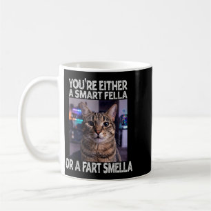 Caneca De Café Gato Engraçado: Ou um Cara Esperto ou um Cara Bobo