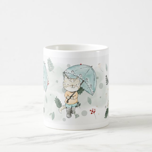 Caneca De Café Gato Engraçado Que Aproveita Dias De Verão - Arte  (Centro)