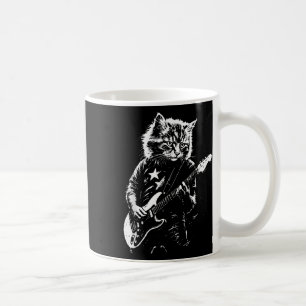 Caneca De Café Gato Engraçado Tocando Violão Para Homens Música P