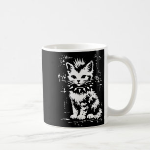 Caneca De Café Gato engraçado vintage punk meme gatinho homens mu