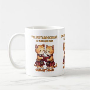 Caneca De Café Gato Escocês de Cor Laranja Recitando Burns