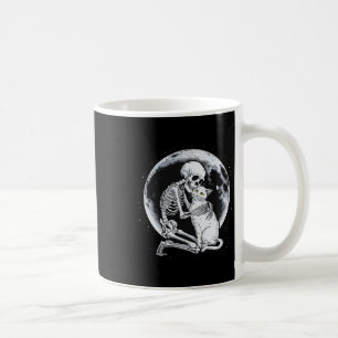 Caneca De Café Gato Esqueleto Caveira Gatinho Fofo Goth Fantasia 